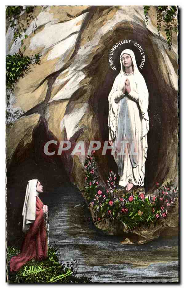 CPA Lourdes L'Apparition Bernadette