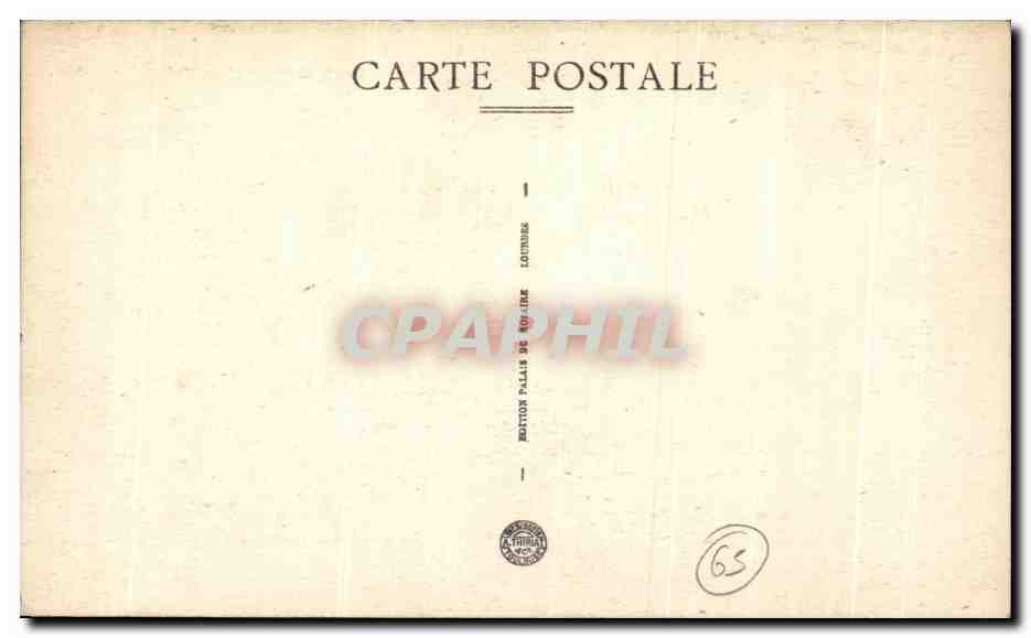 CPA Lourdes Le Funiculaire du Pic de Jer — Verso