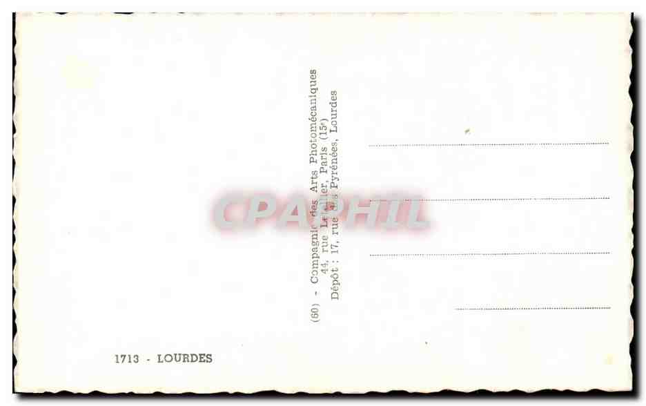 CPA A La Grotte Benie J'ai Prie Pour Vous Bernadette — Verso