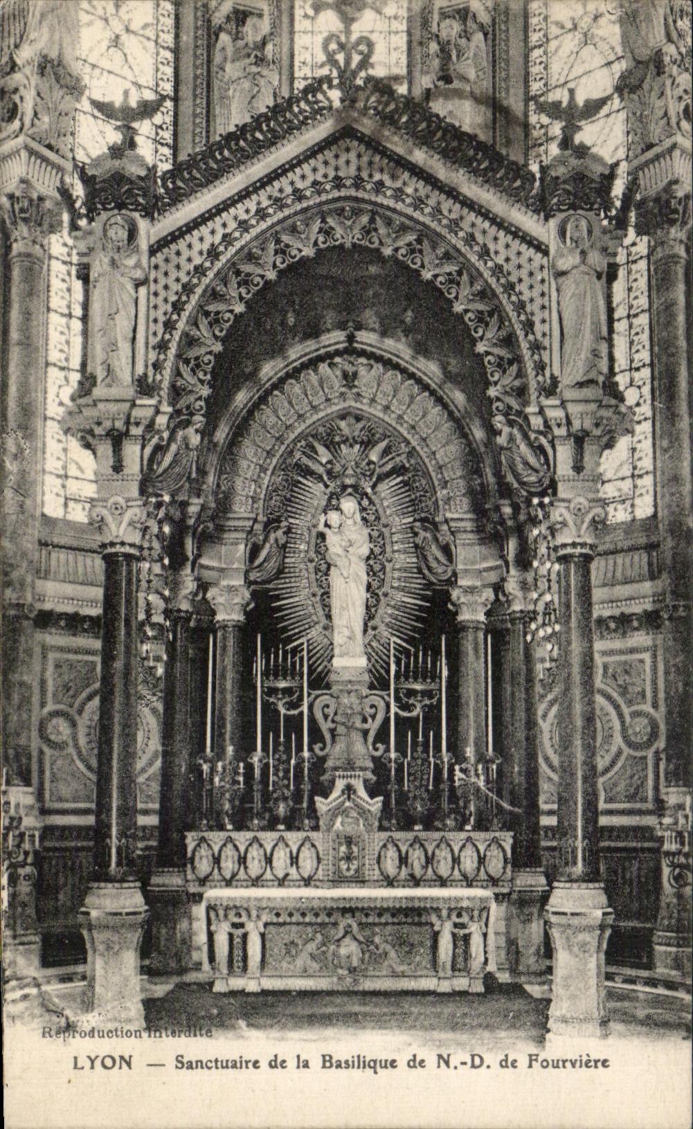 LYON — Sanctuary of the Basilica of Our Lady of Fourvière