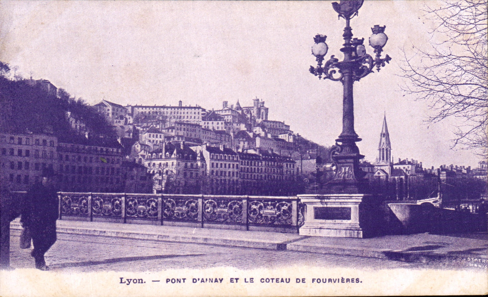 CPA Lyon Pont D'Aunay Et Le Coteau De Fourvieres
