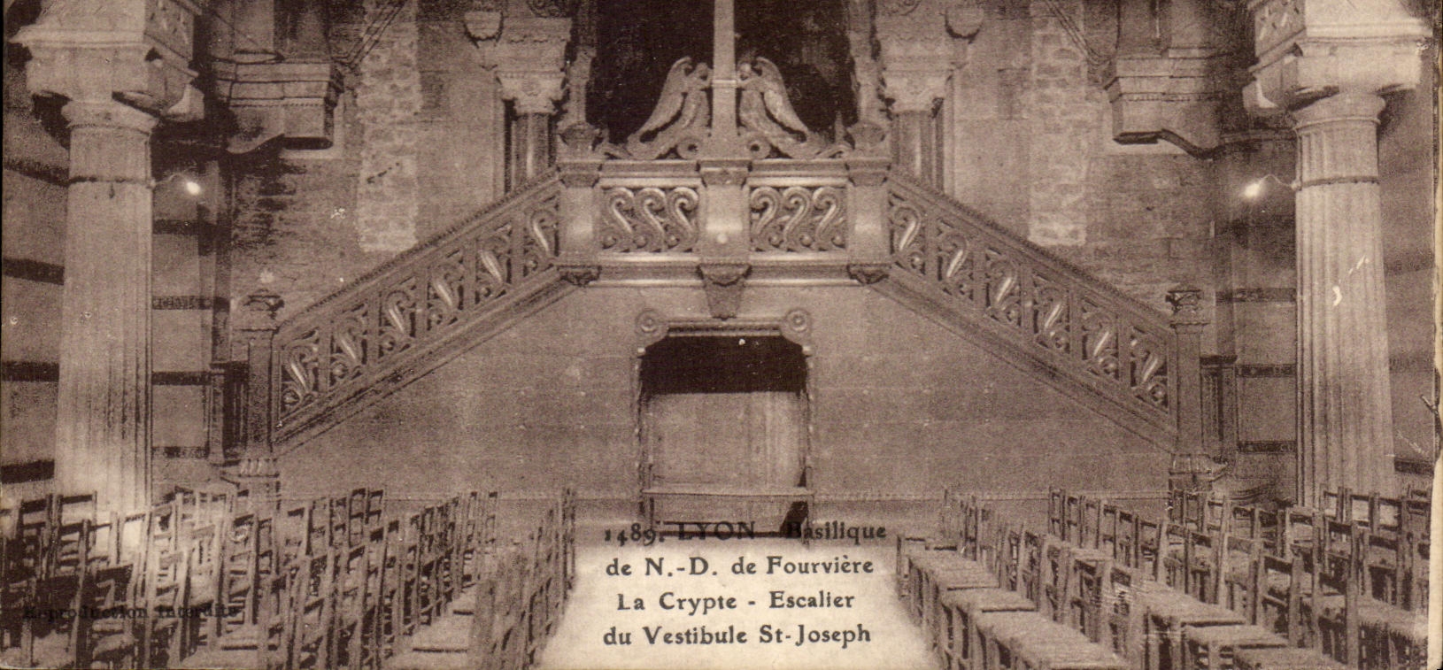 Basilica of Notre-Dame de Fourvière — The Crypt - St. Joseph Vestibule Staircase — Lyon