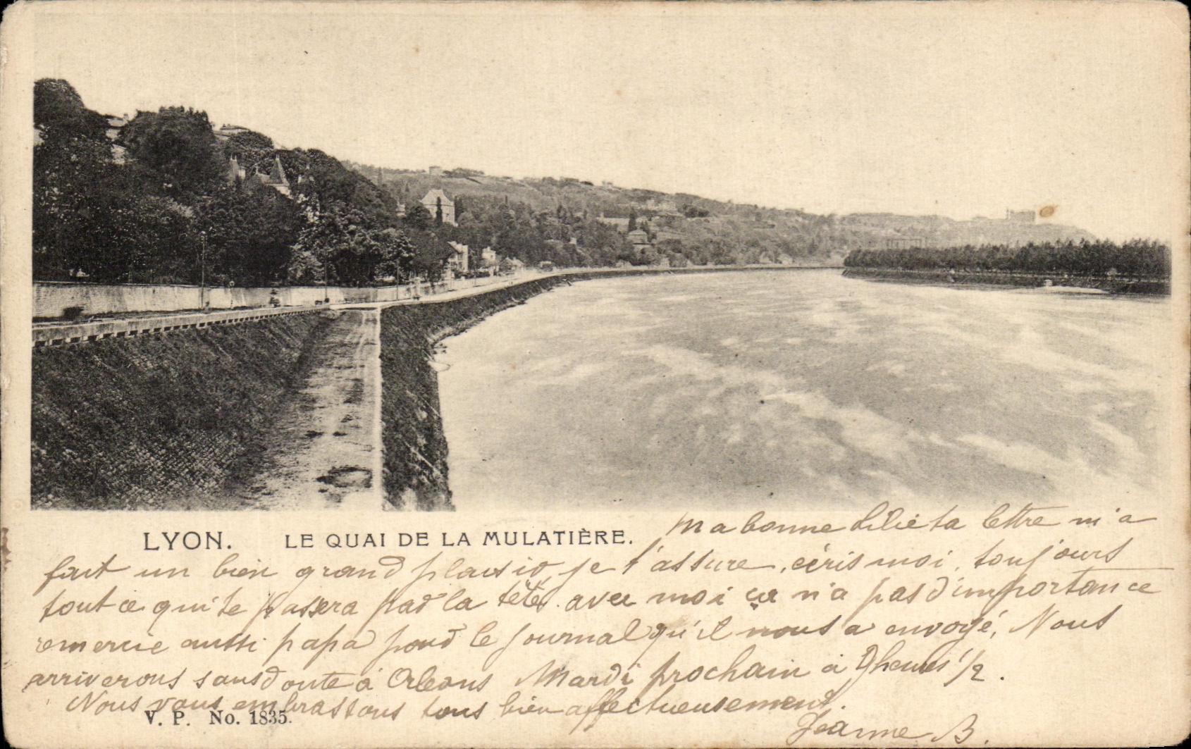 CPA Lyon Le Quai De La Mulatiere