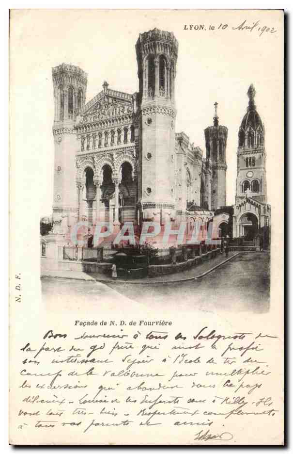 CPA Lyon Facade de ND de Fourviere