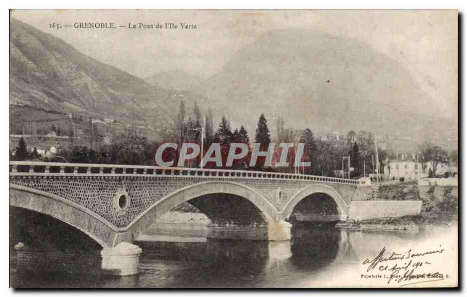 Grenoble — Le Pont de l'Île Verte — Papeterie L. Sarron & Cie, n°165