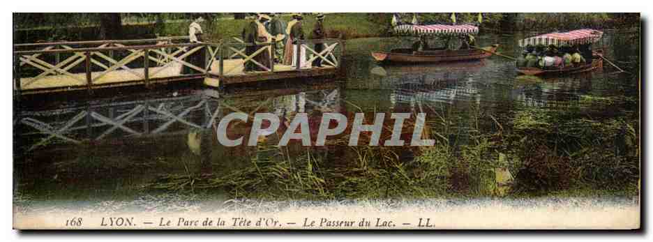 CPA Lyon Le Parc de la Tete d'Or Le Passeur du Lac