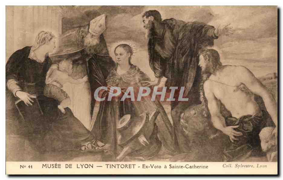 CPA Lyon Musee De Tintoret Ex Voto Sainte Catherine