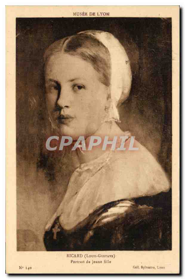 CPA Ricard Portrait de Jeune Fille Musee de Lyon