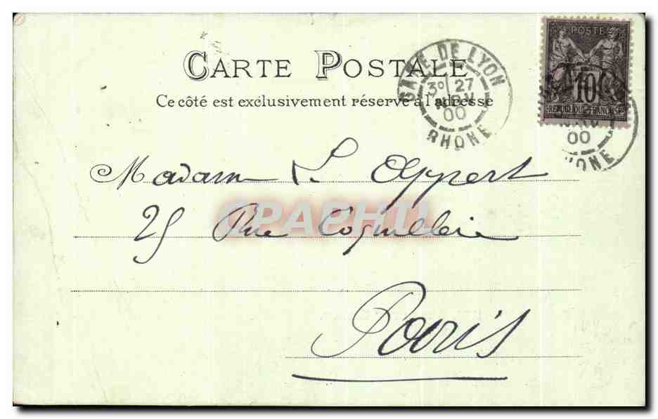 LYON. MONUMENT CARNOT — éditeur L.M., n° 400 — Verso