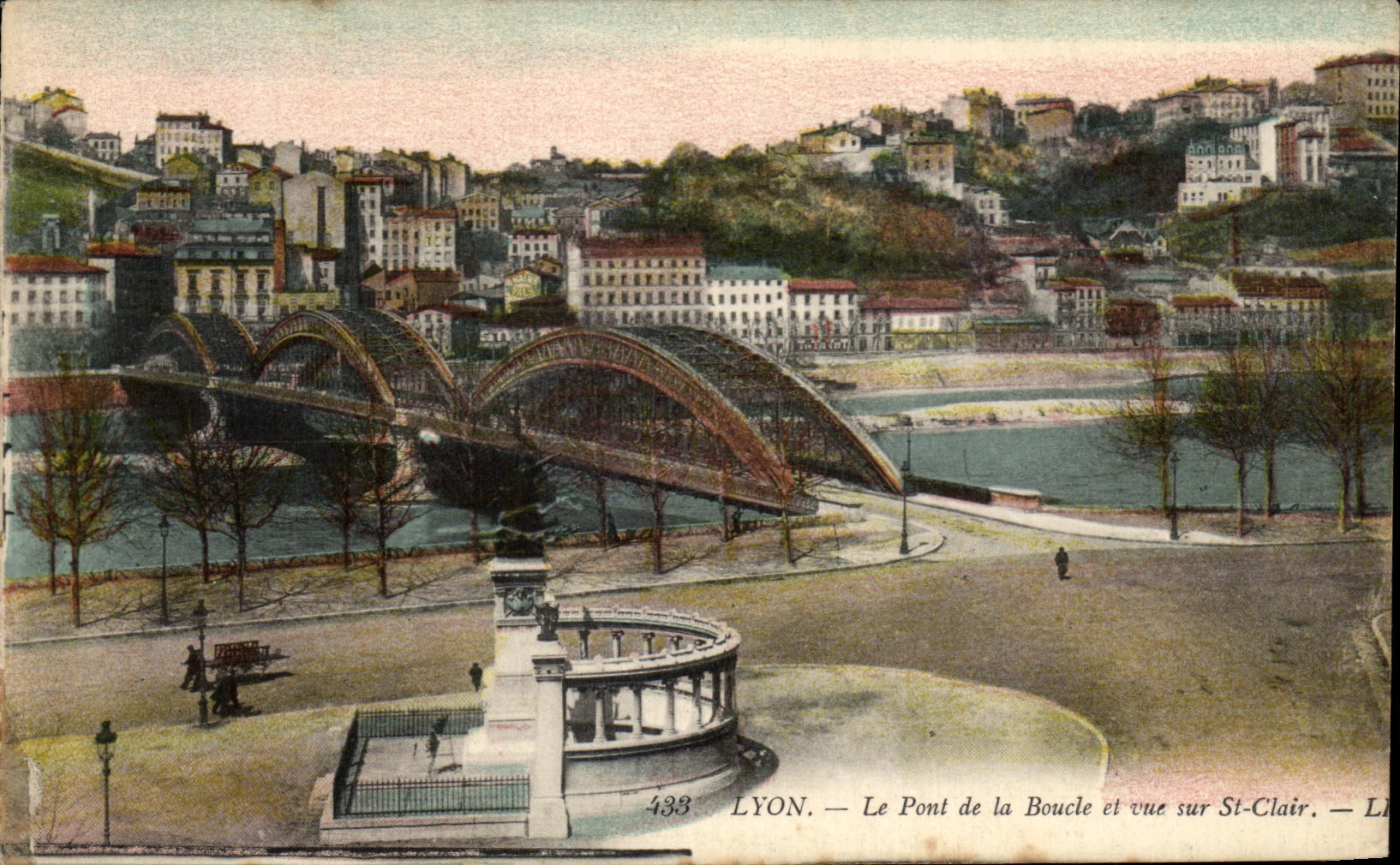 LYON — Le Pont de la Boucle et vue sur St-Clair — éditeur anonyme, n° 433