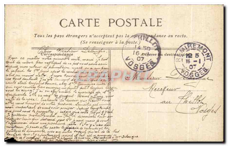 Lyon - Main entrance of Parc de la Tête d'Or — publisher L.V. Kéer, no. 25 — Back