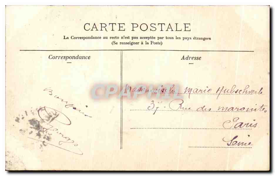 CPA Lyon Un Coin du Parc — Verso