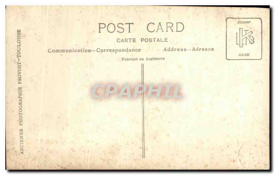 CARTE PHOTO Enfant Fille — Verso