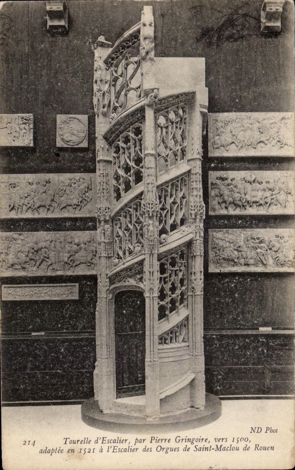 CPA Tourelle d'Escalier Par Pierre Gringoire vers 1500 escalier des orgues de Saint Maclou Rouen 