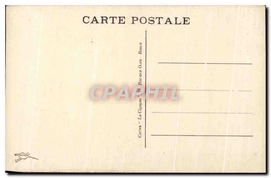 CPA La Cathedrale de Rouen Portail de la Calende — Verso