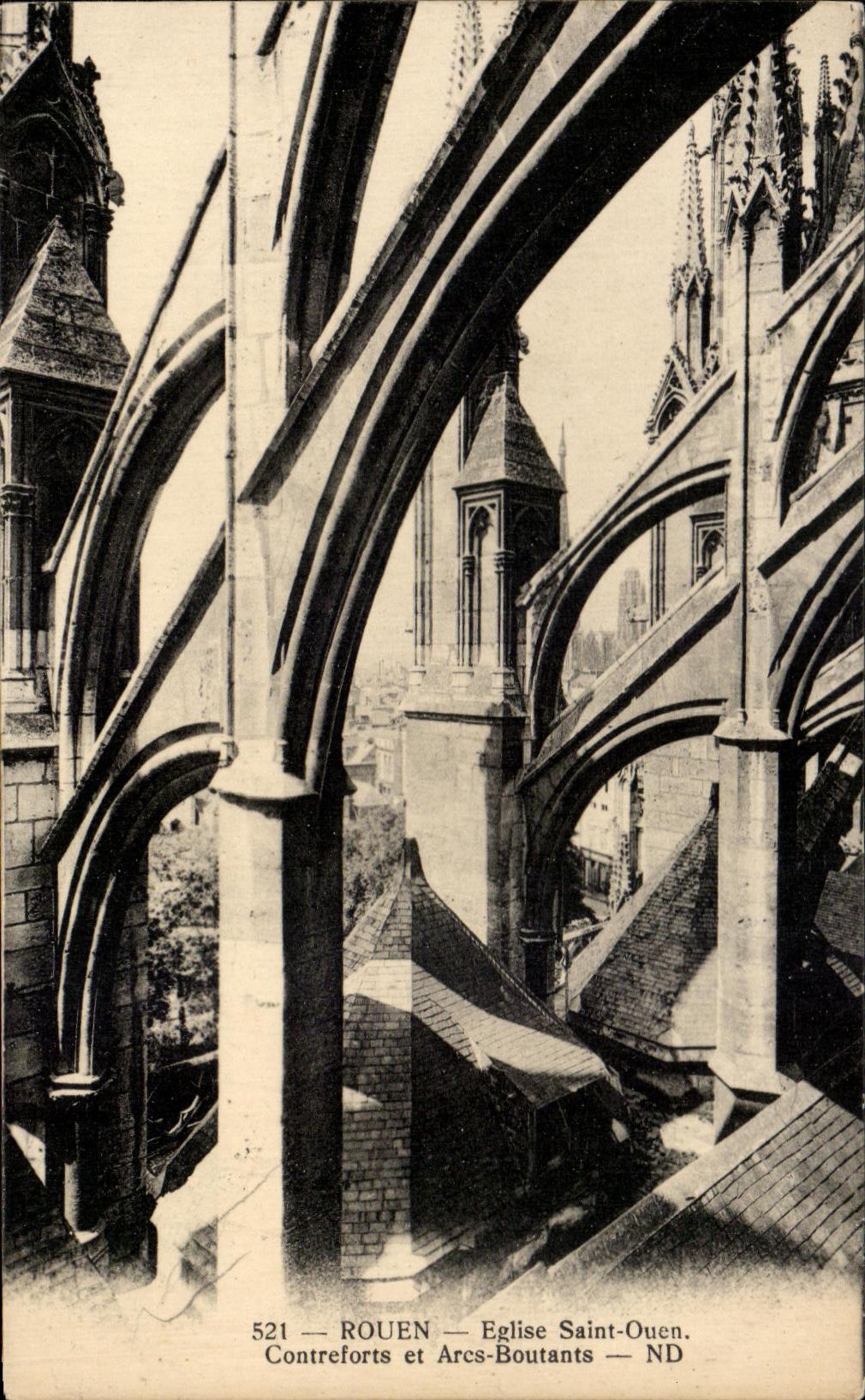 CPA Rouen Eglise Saint Ouen Contreforts et Arcs Boutants
