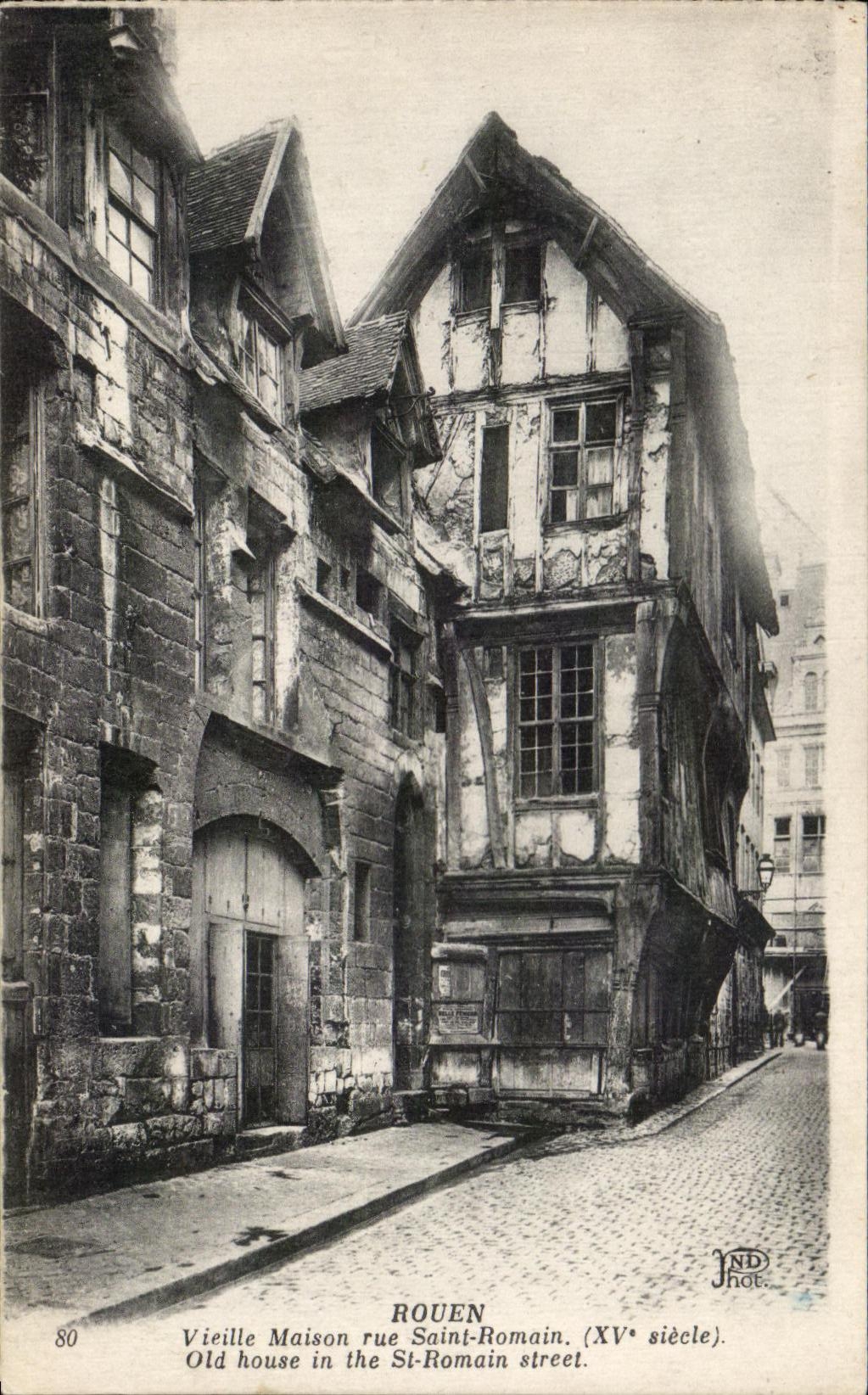 CPA Rouen Vieille maison Rue Saint Romain 