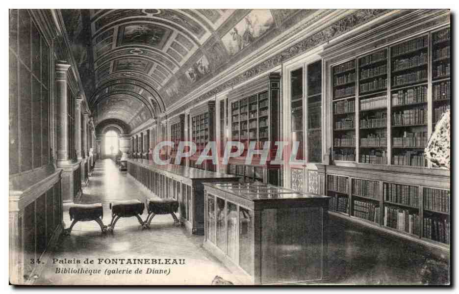 Palais de FONTAINEBLEAU — Bibliothèque (galerie de Diane) — n°34