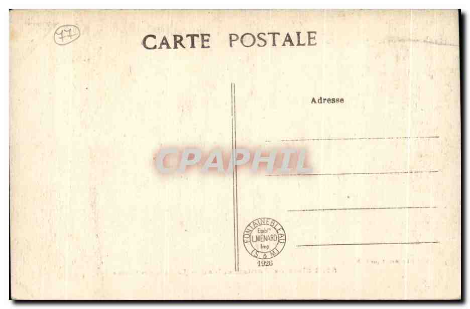 Palais de Fontainebleau — La Salle des Gardes — Collection Artistique L. M. — Verso