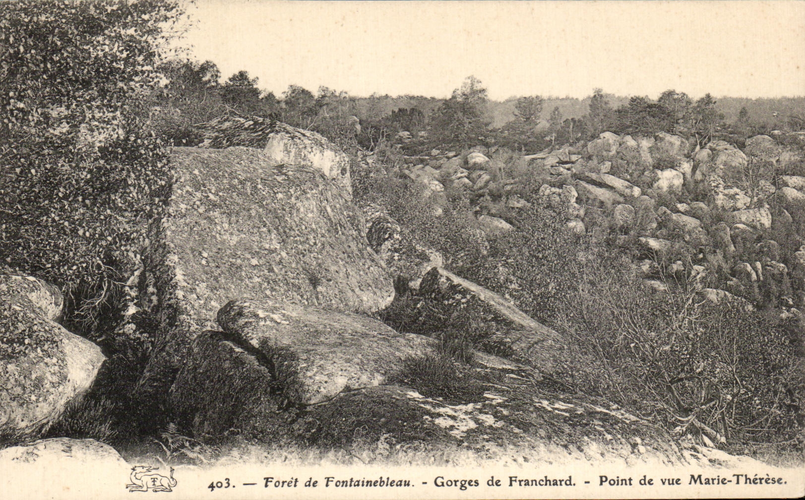 Foresta di Fontainebleau — Gole di Franchard — Punto di vista Marie-Thérèse — n° 403