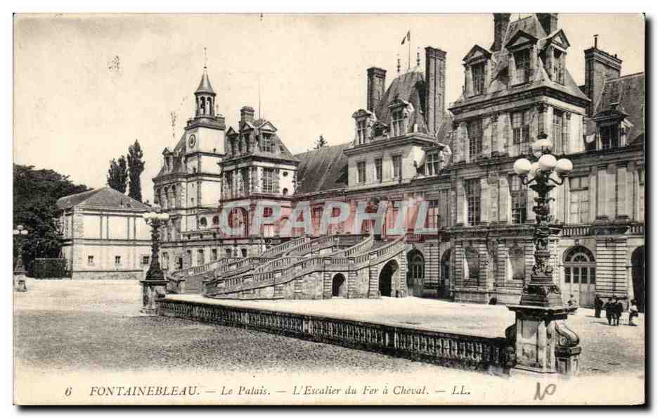 Fontainebleau — The Palace — The Iron Horseman Staircase — LL. N°6