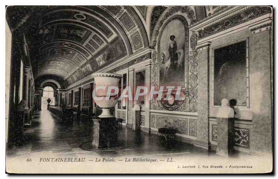 Fontainebleau — El Palacio — La Biblioteca — L. Laurent, 1 Rue Grande