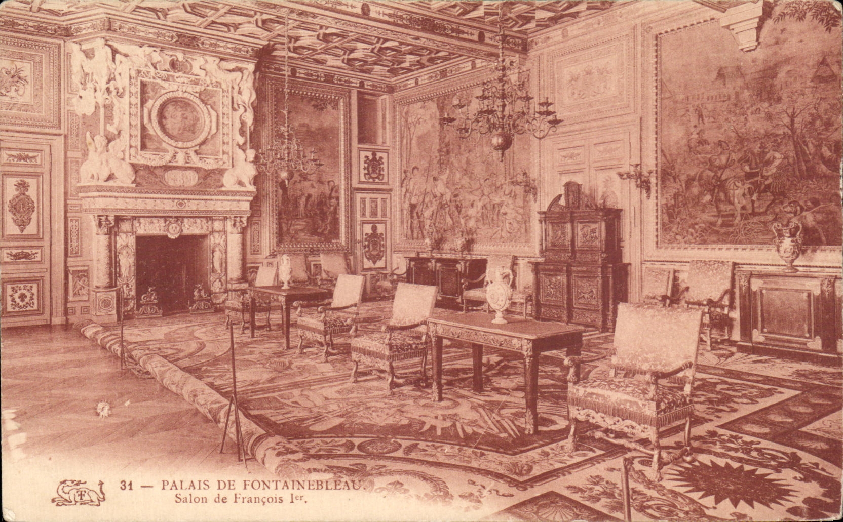 Palacio de Fontainebleau — Salón de Francisco I — Editor no identificado, n.º 34