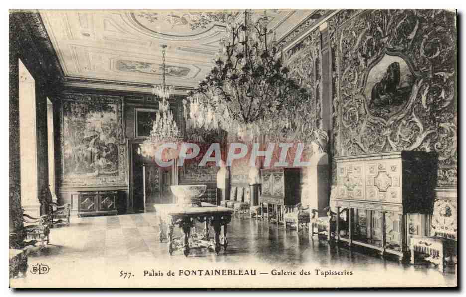 Schloss FONTAINEBLEAU — Galerie der Teppiche — B.D. n° 577
