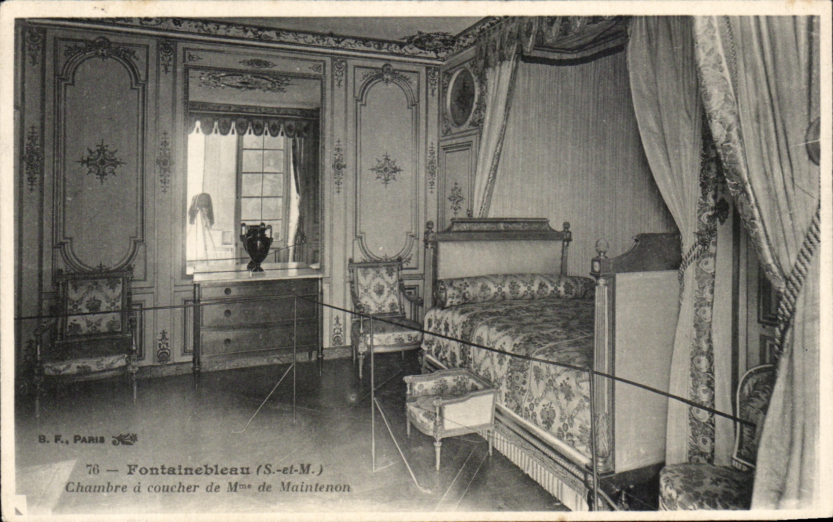 Schlafzimmer von Madame de Maintenon — Fontainebleau (S.-et-M.) — B.F., Paris, Nr. 76