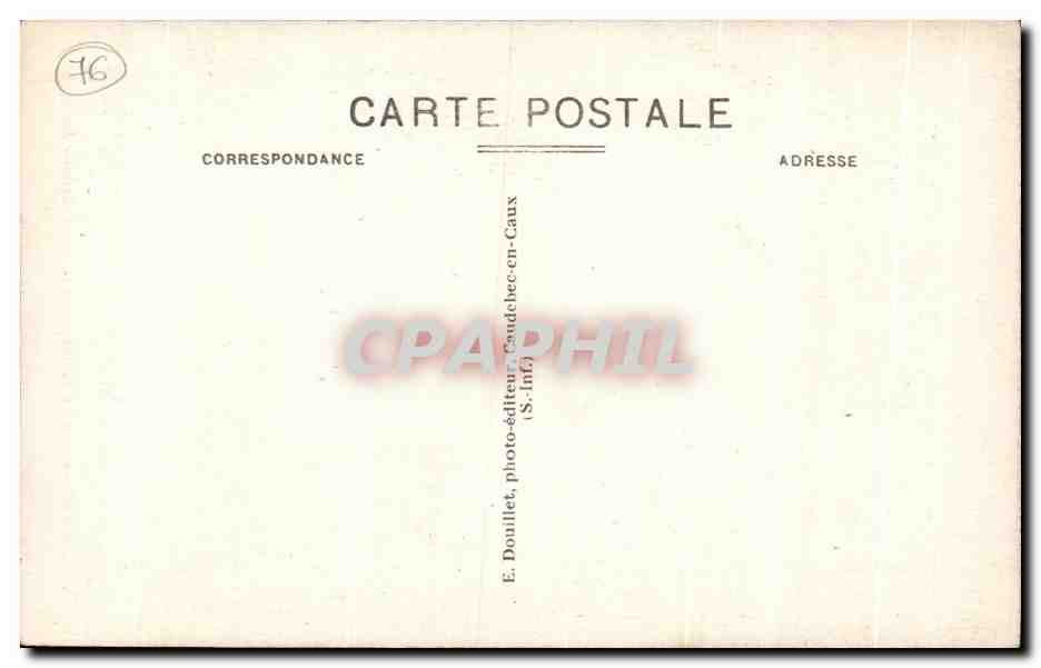 CPA Caudebec en Caux Eglise Notre Dame Bas Cote — Rückseite