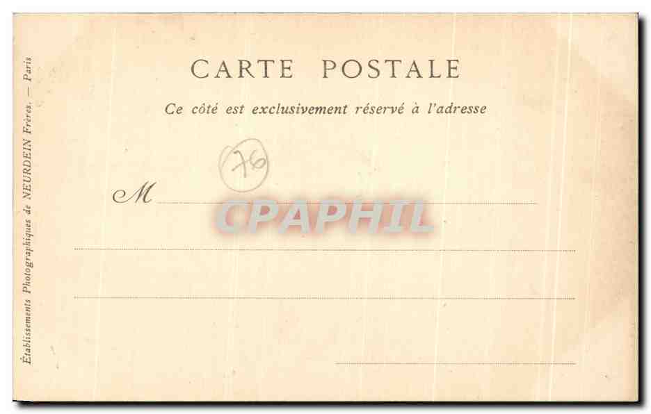 CPA Rouen Portail sud dite de la Calende (1820) — Rückseite