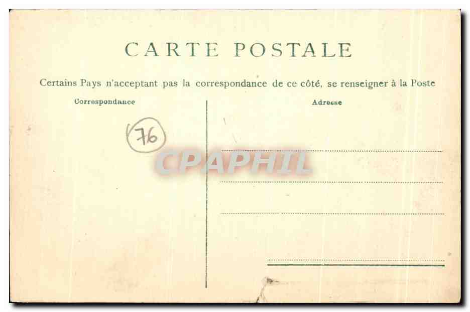 CPA Rouen Palais de justice vu de la place Verdrel — Rückseite
