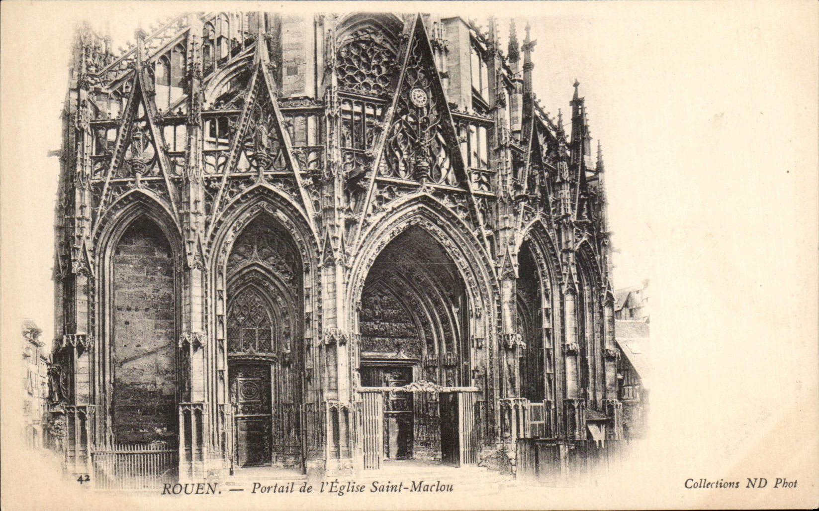 CPA Rouen Portail de l'eglise Saint Maclou