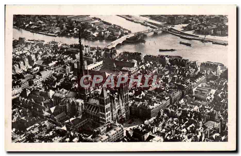 CPA Rouen Vu d'avion
