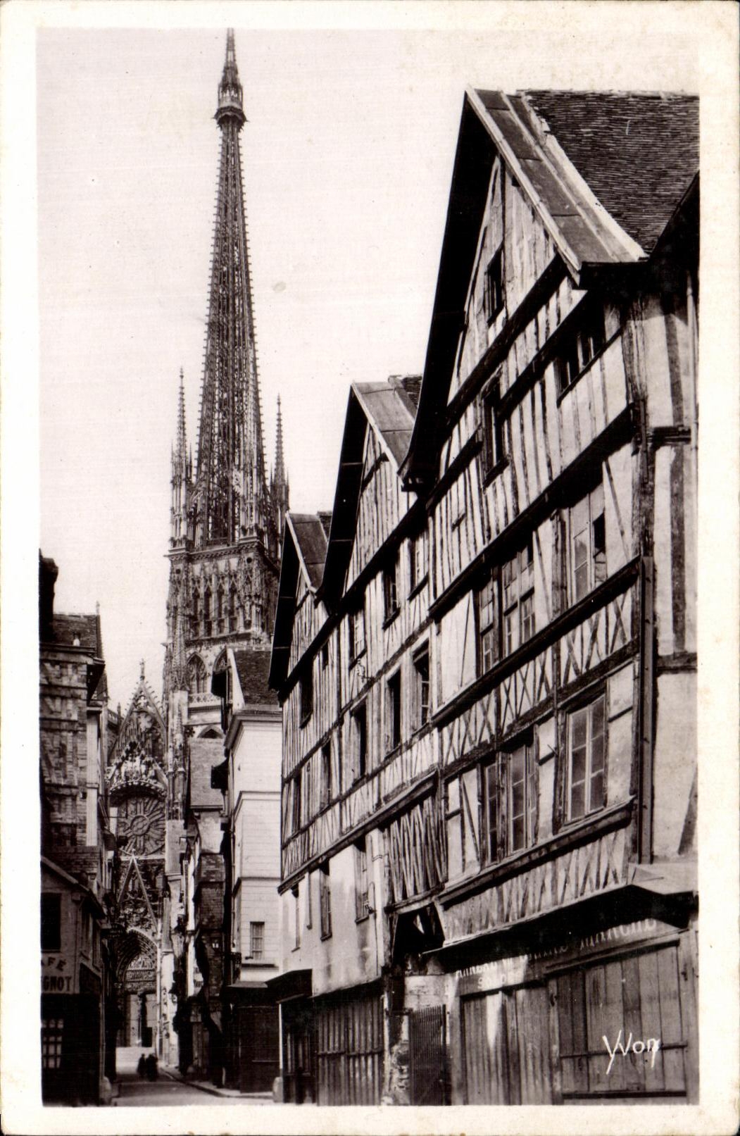 CPA La Douce France Rouen Vielle Rue