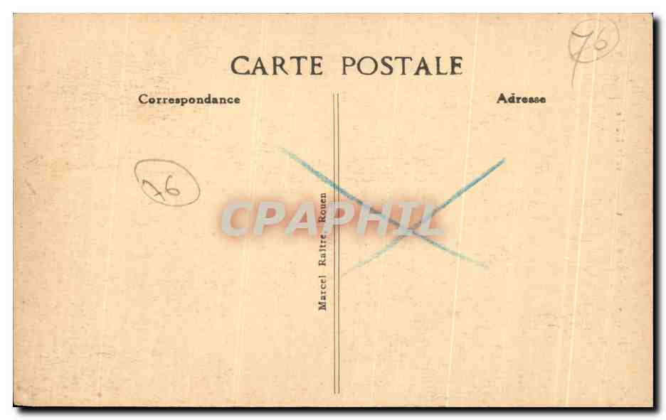CPA Rouen La Cour D'Albane et la Fleche — Verso