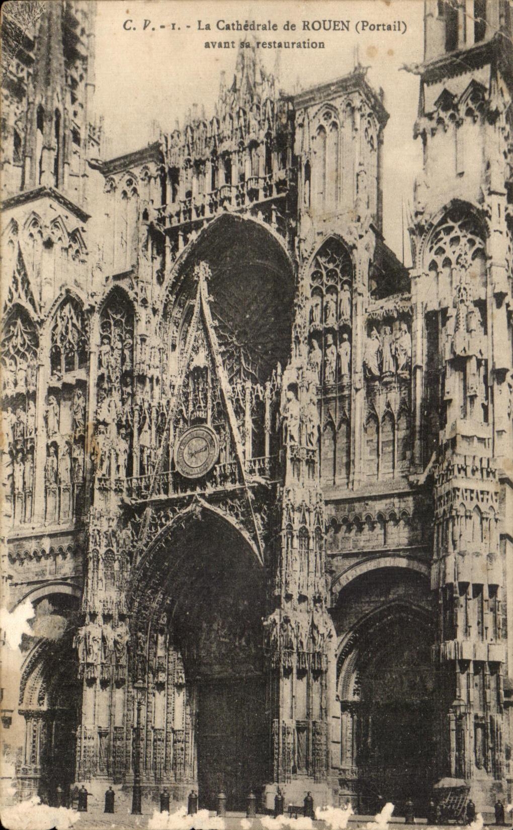 CPA La Cathedrale de Rouen avant sa restauration