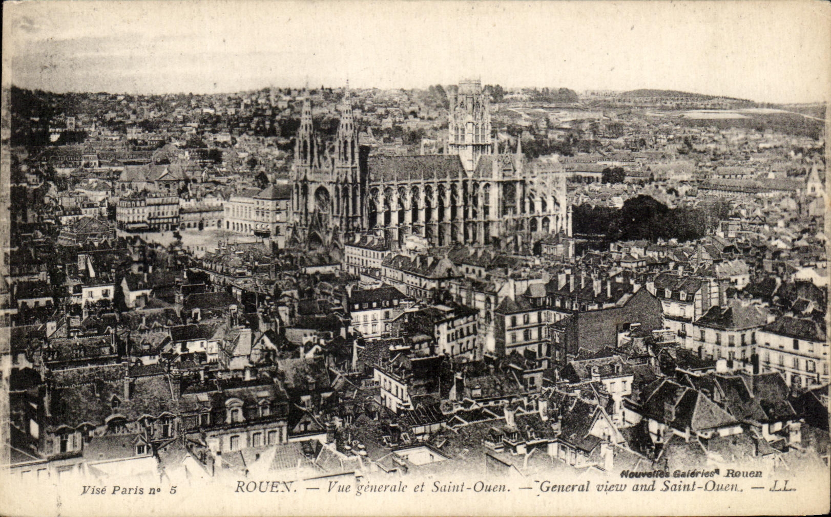 CPA Rouen Vue Generale et saint Ouen 
