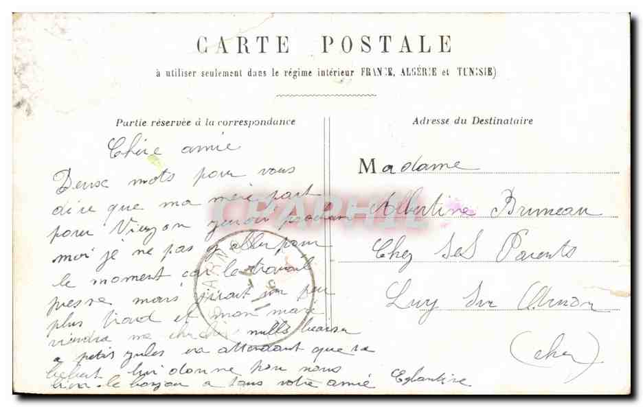 CPA Laisse moi vous Peindre ma Flamme Fantaisie Femme Militaria — Rückseite