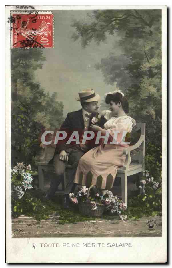 Couple amoureux dans un parc — éditeur ARJAKIN, n°3449