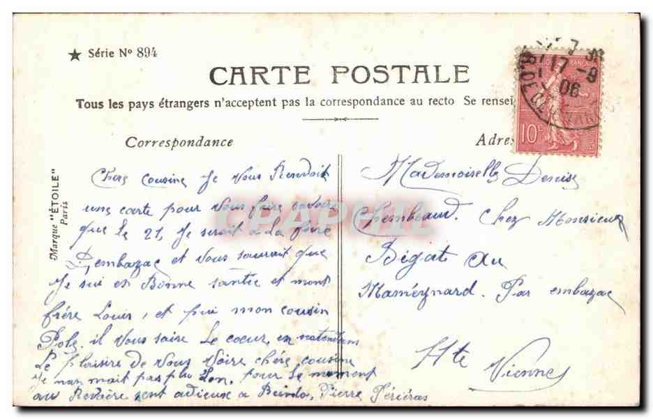 Cousin - Cousine — Série II — Stebbing Paris — Achterkant
