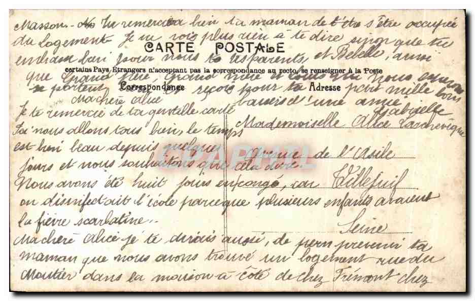 CPA Fantaisie Enfant Guitare — Rückseite