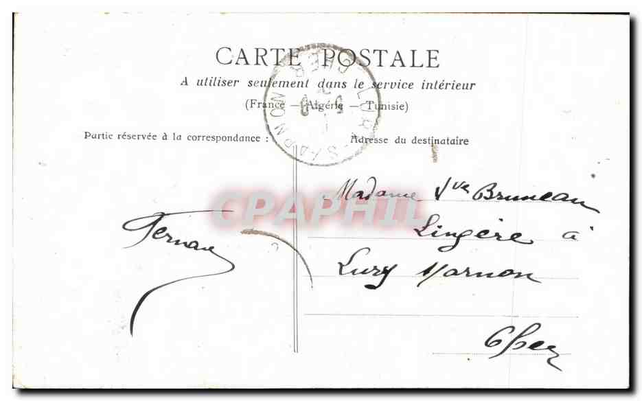 La Muse — poème — P.S.C. Paris — Verso