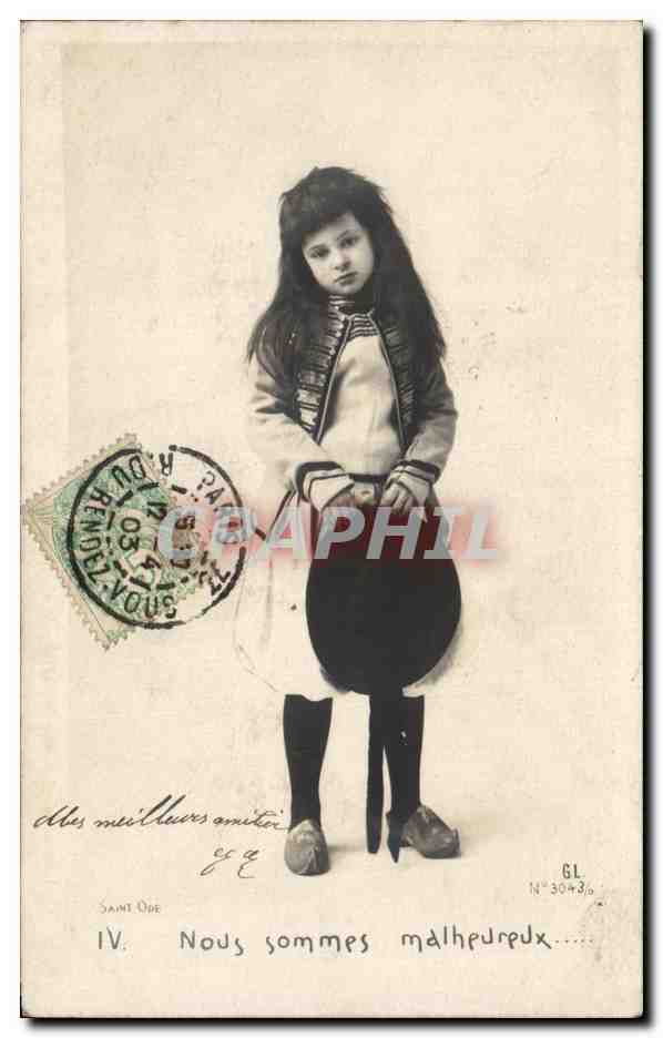 CPA Fantaisie Enfant Nous sommes malheureux