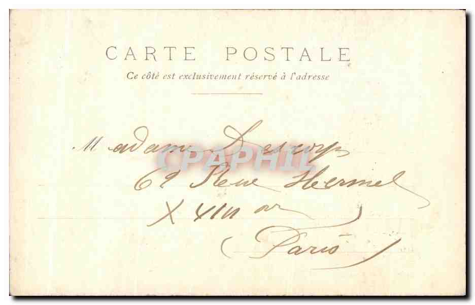 CPA Fantaisie Femme Pantheon Paris — Verso