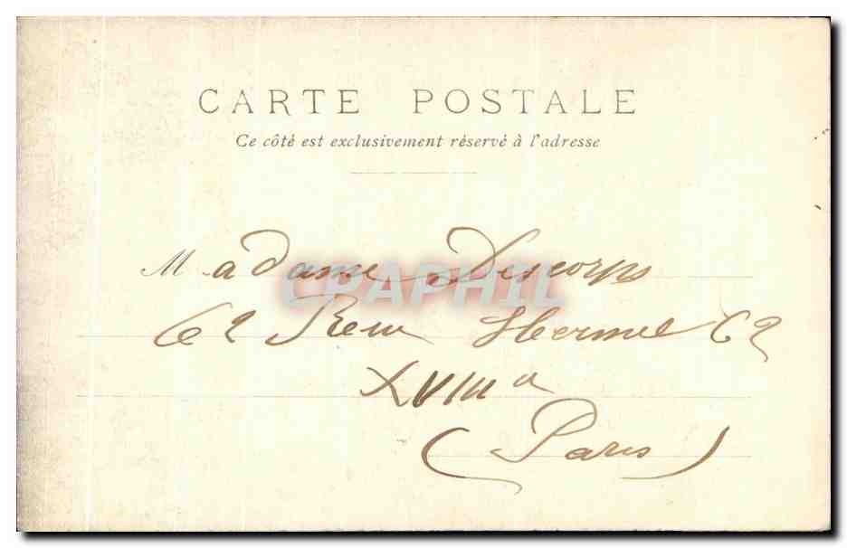 CPA Fantaisie Femme Pantheon Paris — Verso
