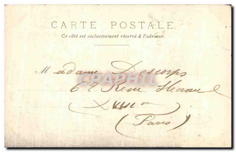 Un couple sous un parapluie — scène humoristique — éditeur inconnu, n°4 — Achterkant