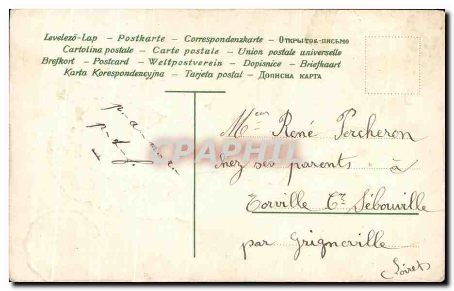 CPA Fantaisie Enfant Don du coeur Garcon Fleurs — Rückseite