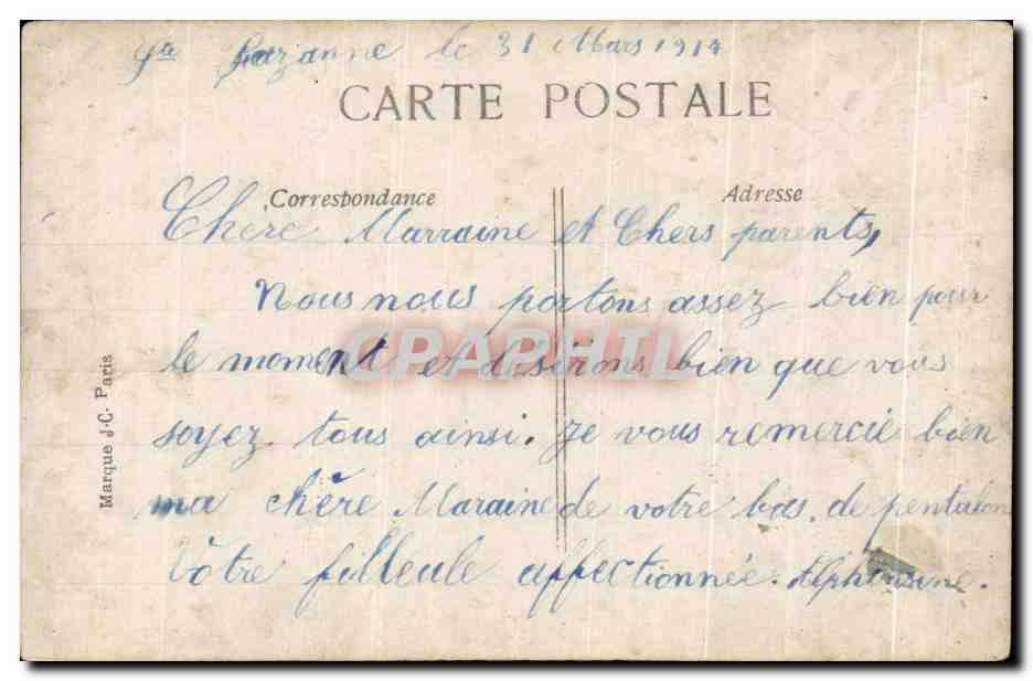 CPA Fantaisie Enfant 1er avril Poisson  — Rückseite