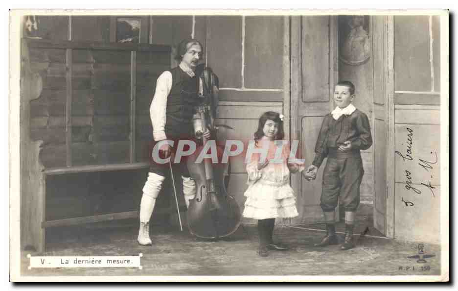 CPA Fantaisie Le maitre a danser Enfants Violoncelle 